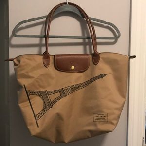 Longchamp Tote with Eiffel Tower
